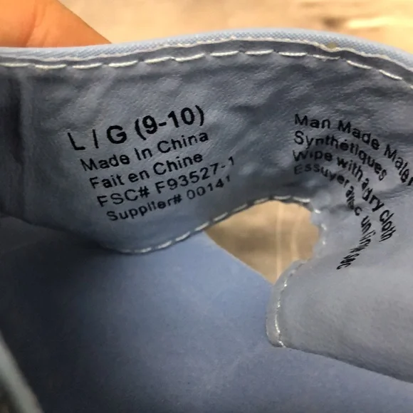 Foam periwinkle blue wedge thongs with sequin size L 9-10 - Picture 6 of 7